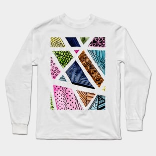 Geometric doodles - multicolor Long Sleeve T-Shirt